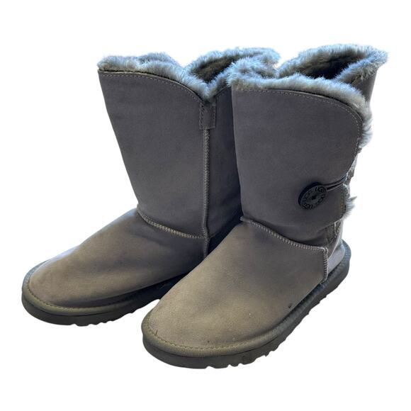UGG Grey Fur Lined High Rise Winter Boots - Picture 1 of 8